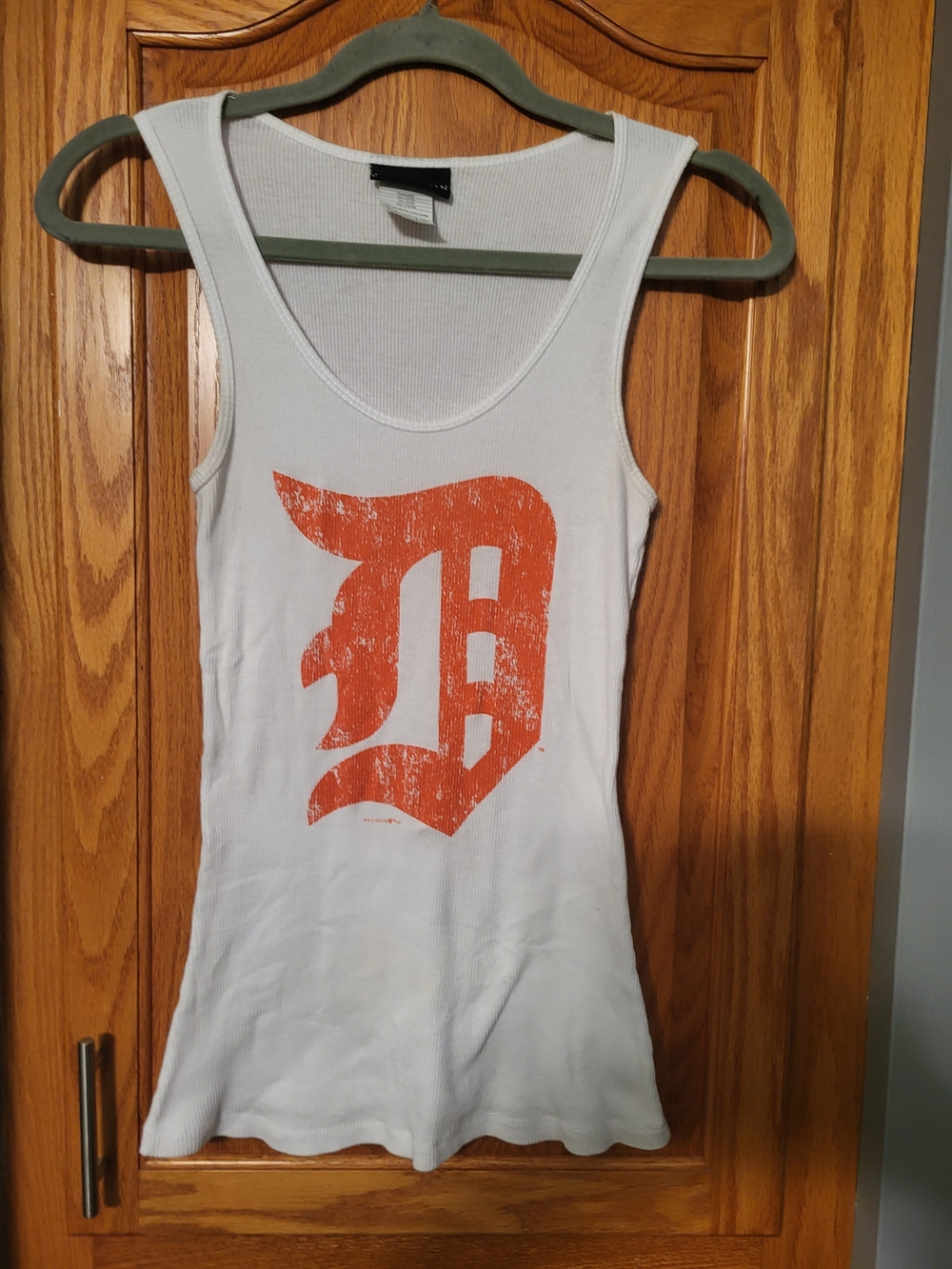 5th & Ocean White Womens Detroit Tigers Tank Top Size Medium